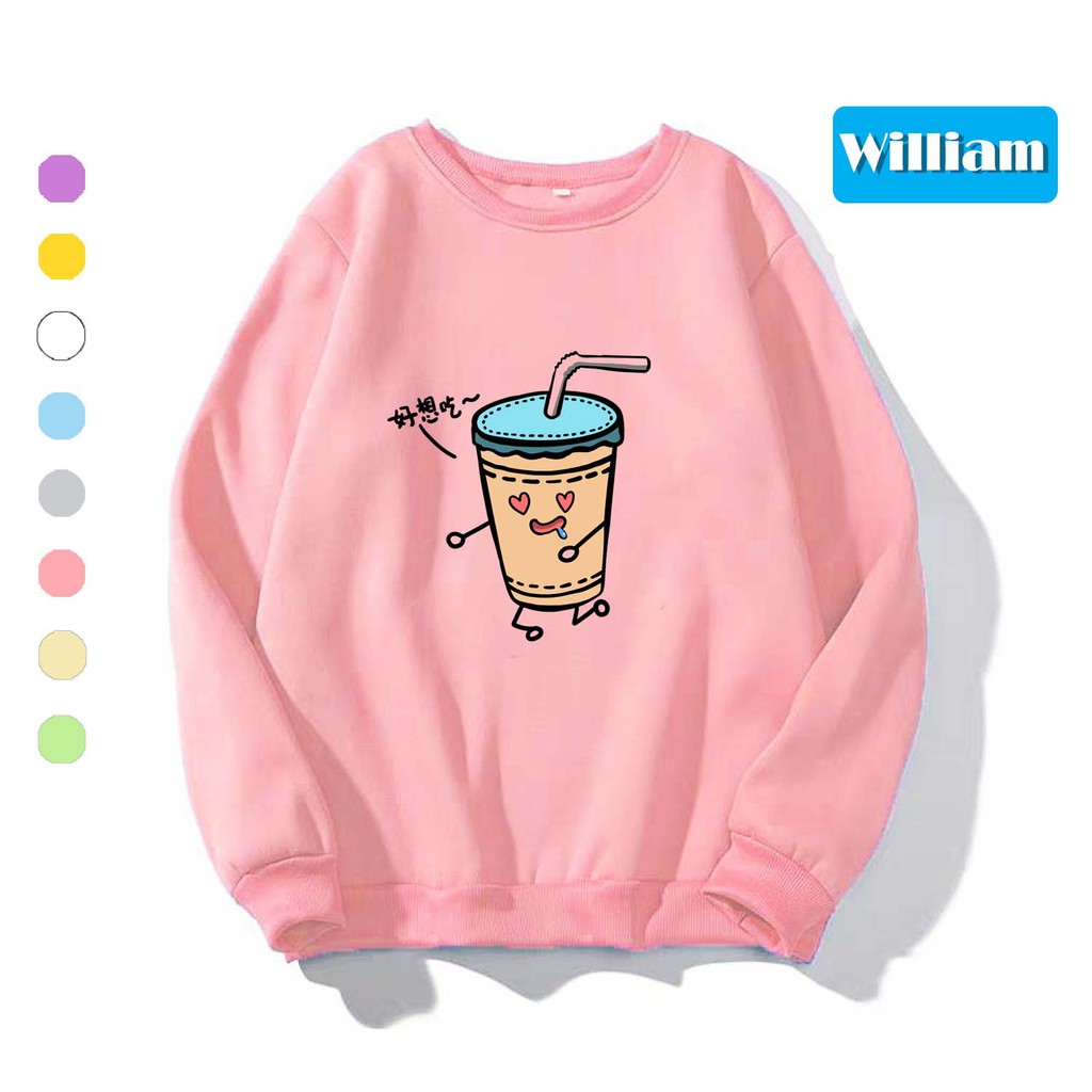 Áo Sweater nam nữ in hình Tà Tữa dễ thương cực William - DS99, kiểu hoodie chui đầu thích hợp làm áo cặp