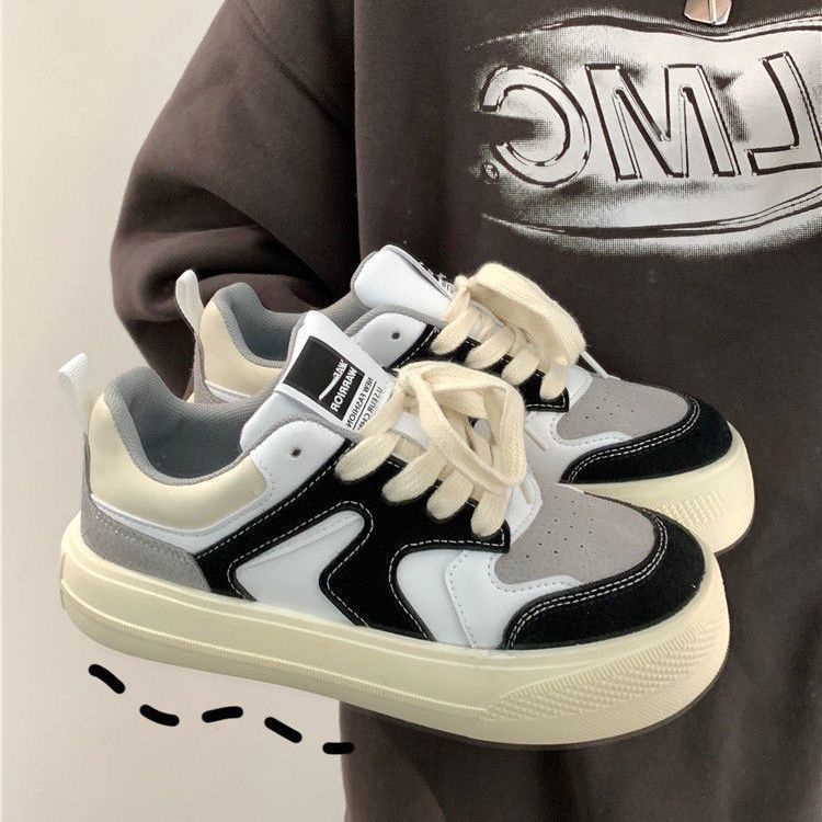 Giày thể thao nữ sneaker đơn giản dễ phối quần áo đế bằng tôn dáng phong cách basic