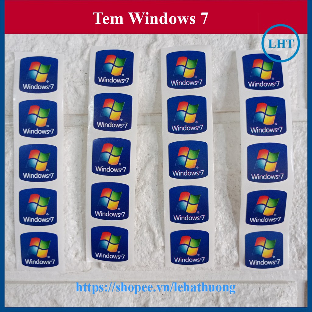 Thay Tem Máy Tính Windows 7 Tem Laptop Tem PC màu Xanh