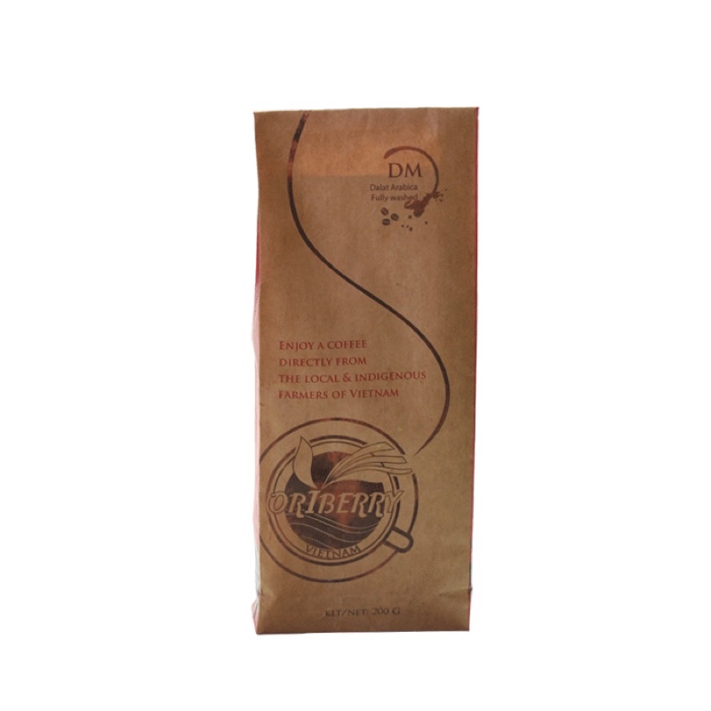 Cà phê rang mộc Arabica Cầu Đất - Catimor, Đà Lạt túi 200g.CHÍNH HÃNG nguyên chất 100%