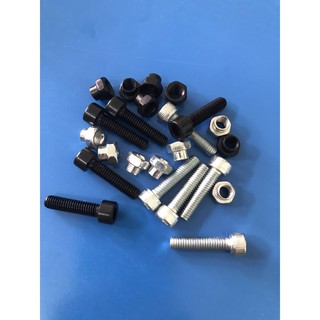 Combo 10 con Bu lông M6 lục giác chìm đầu trụ thép đen, thép mạ kẽm công nghiệp bulong