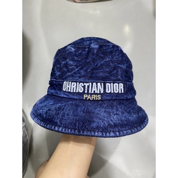 Nón bucket nam nữ, bo cụp in logo cristian vải jeans mềm thời trang hot trend