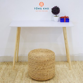 Bàn trang điểm kết hợp bàn làm việc Decor trang trí nhà cửa chân gỗ tự nhiên