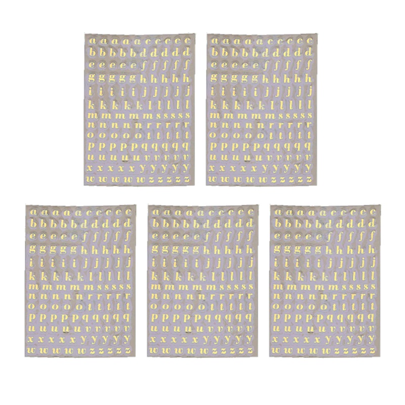 Set 5 miếng dán epoxy resin uv hình chữ cái và số 3mm