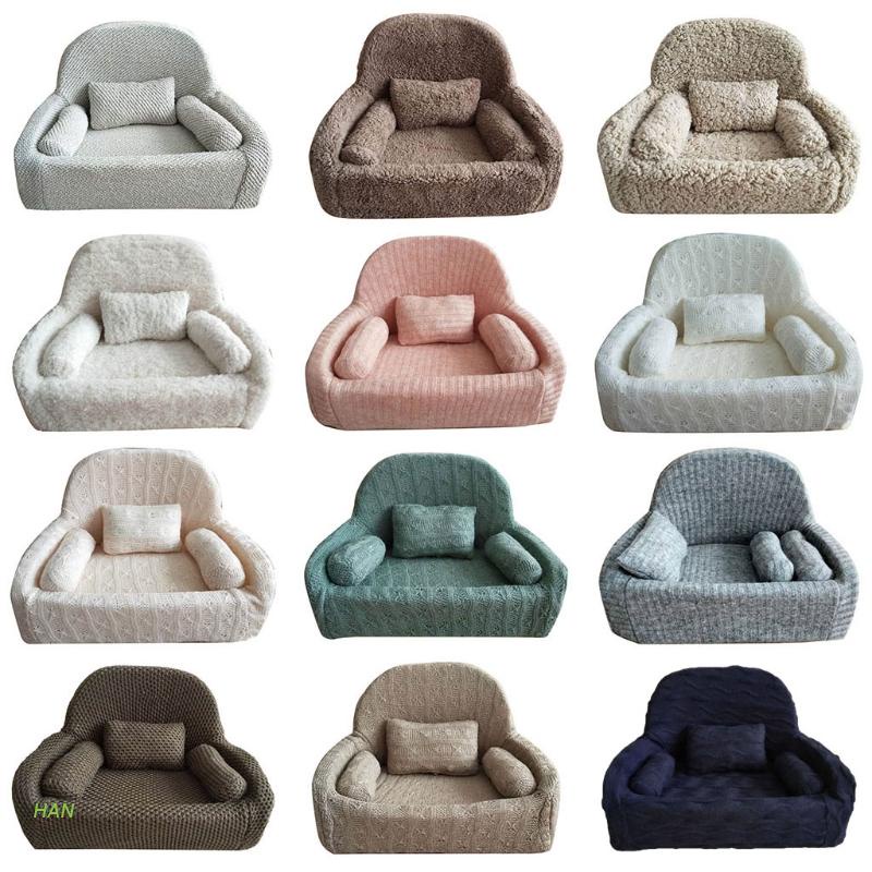 Set 4 gối tựa ghế sofa dùng làm đạo cụ chụp ảnh cho bé sơ sinh