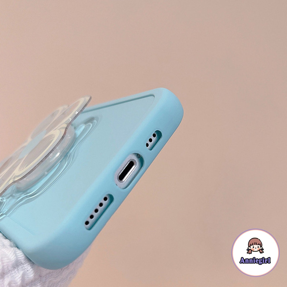 Ốp Điện Thoại Silicon Dẻo Bóng Có Giá Đỡ Hình Hoa Hướng Dương Cho IPhone 7Plus 8Plus X XS XR 14 13 12 11 Pro Max