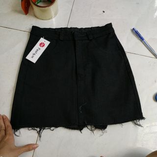 Chân váy kaki jean đơn giản