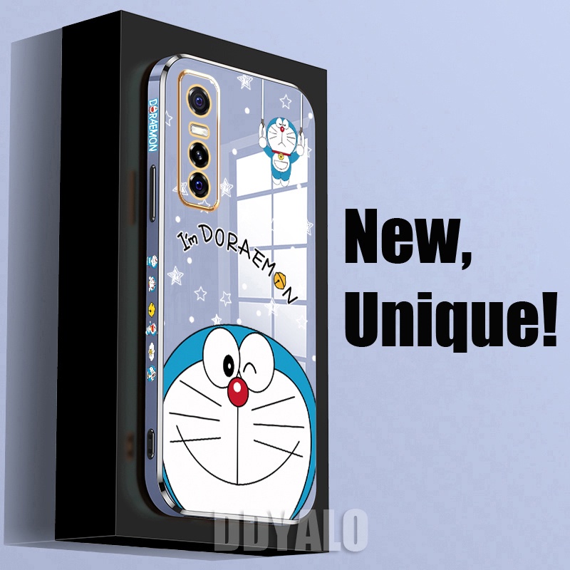 Ốp Điện Thoại Viền Vuông In Hình Doraemon Cho Samsung A13 A23 A33 A53 A73 5G A54 A34 5G