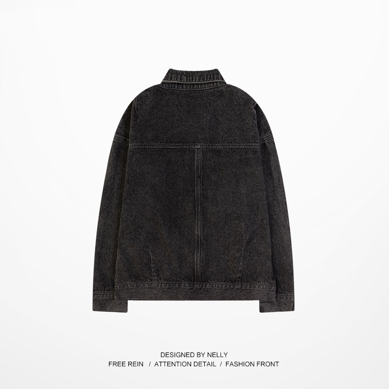 Áo khoác bò denim Nelly thu đông áo khoác jean basic