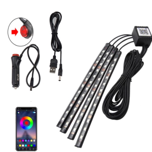 Đèn LED Kevanly Điều Khiển Từ Xa Giúp Trang Trí Nội Thất Xe Ô Tô