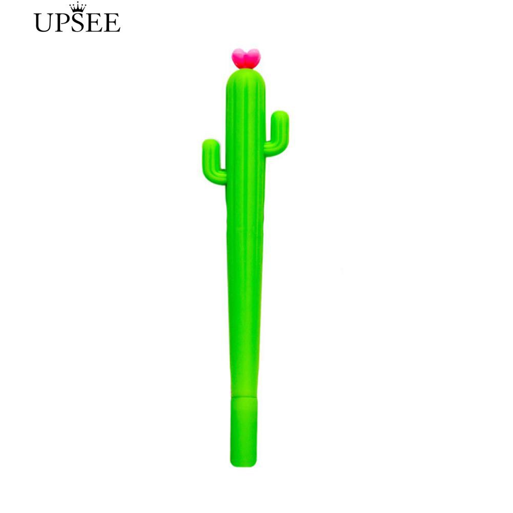 🔰UPSEE  Cactus 0.5mm Black Ink Gel Pen School Office Stationery Gift