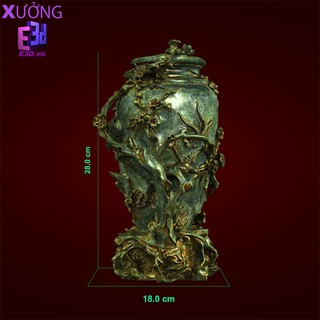Bình hoa trang trí - Quà biếu tặng cao cấp - Xưởng E3D - LO 003