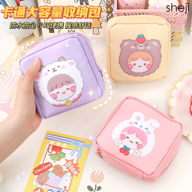 Túi đựng băng vệ sinh cá nhân họa tiết hoạt hình xinh xắn tiện lợi