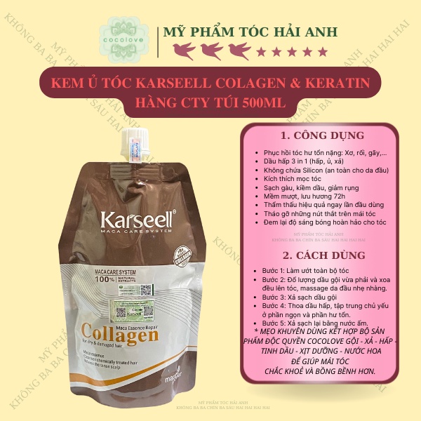 Kem Ủ Tóc COLLAGEN KARSEELL MACADAMIA 500ML CHÍNH HÃNG