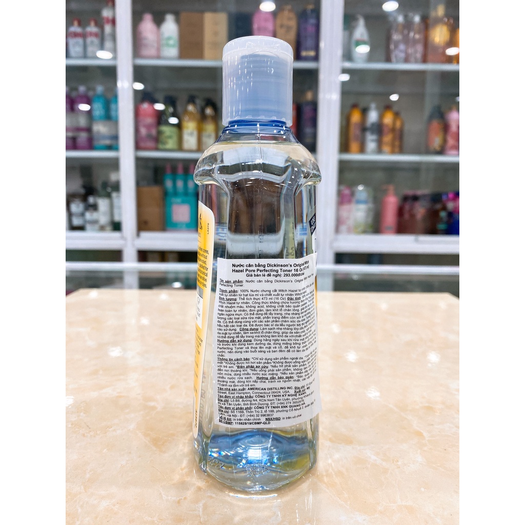 Nước hoa hồng se khít lỗ chân lông Dickinson's Original Witch Hazel Pore Perfecting Toner 473ml