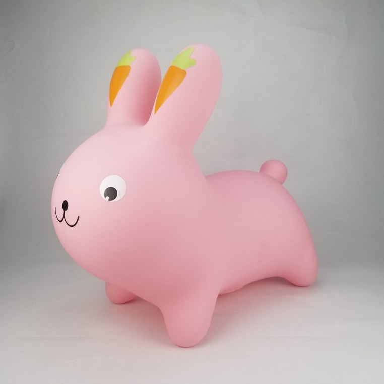 Thú nhún bơm hơi  𝑭𝒓𝒆𝒆𝒔𝒉𝒊𝒑  Đồ chơi thú nhún hình thỏ hồng Toys House cho bé kèm bơm