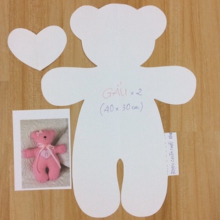 🐻 Rập giấy tự may Gấu handmade