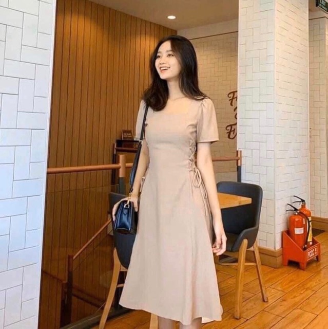 Đầm váy đan dây eo 8 màu