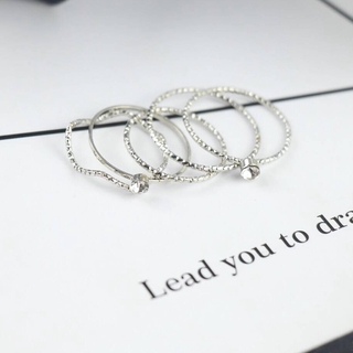 Set 5 Nhẫn Đốt Ngón Tay Đính Đá Pha Lê