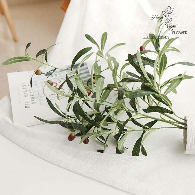 🌿Cành Oliu Giả 10 nhánh 8 quả - CHUẨN ĐẸP CAM KẾT SAI HOÀN TIỀN