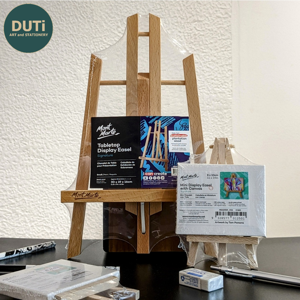 Giá Vẽ Bằng Gỗ Canvas Mont Marte, Display Easel Tabletop/Mini Size - Họa Cụ DUTi