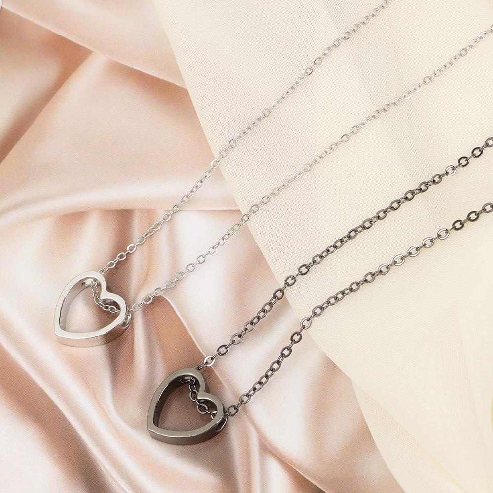 Dây Chuyền Bằng Thép Không Gỉ Mặt Trái Tim Độc Đáo Thời Trang