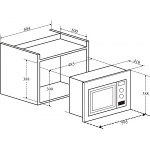 Lò vi sóng kết hợp nướng âm tủ Eurosun MWO-30EUR - GIẢM THÊM TIỀN MẶT