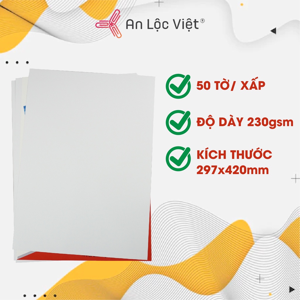 Giấy in ảnh A3 1 mặt định lượng 230gsm in rõ nét, không bị nhòe