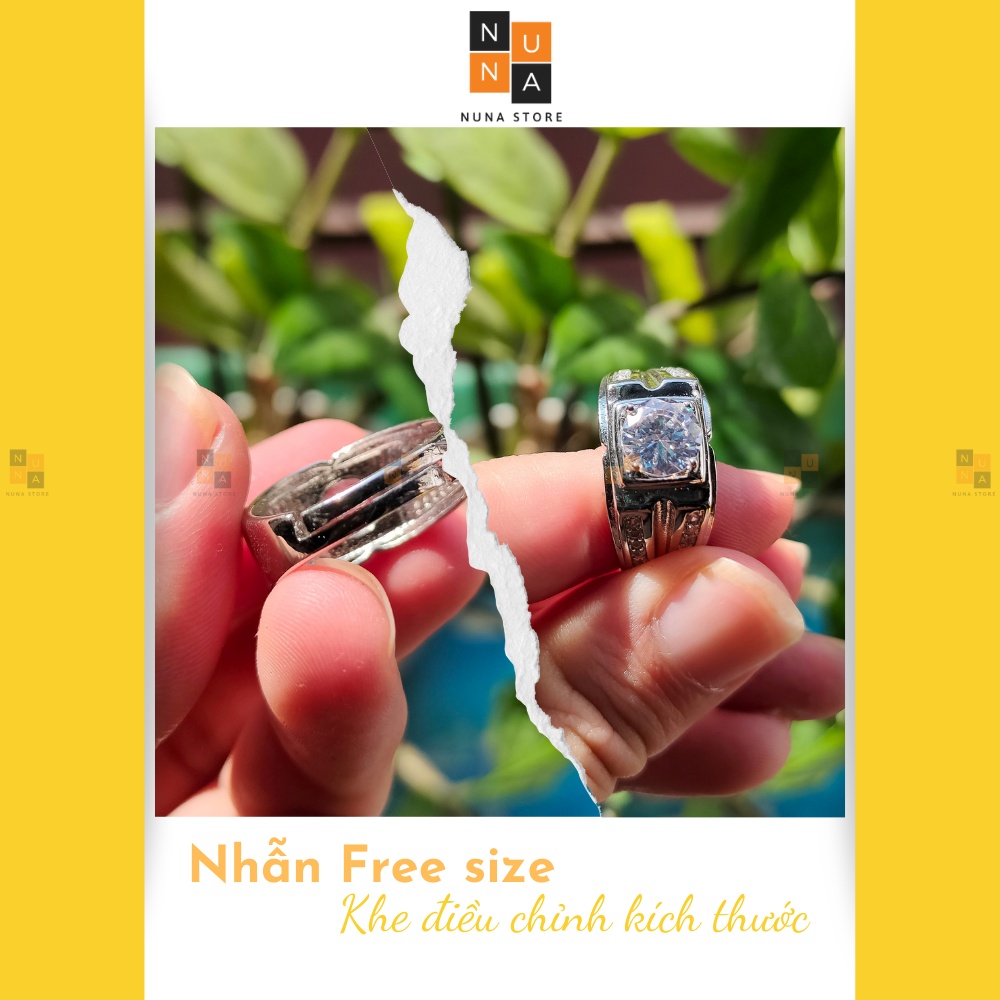 Nhẫn nam nhẫn làm từ bạc 925 có gắn đá nhân tạo DN1101