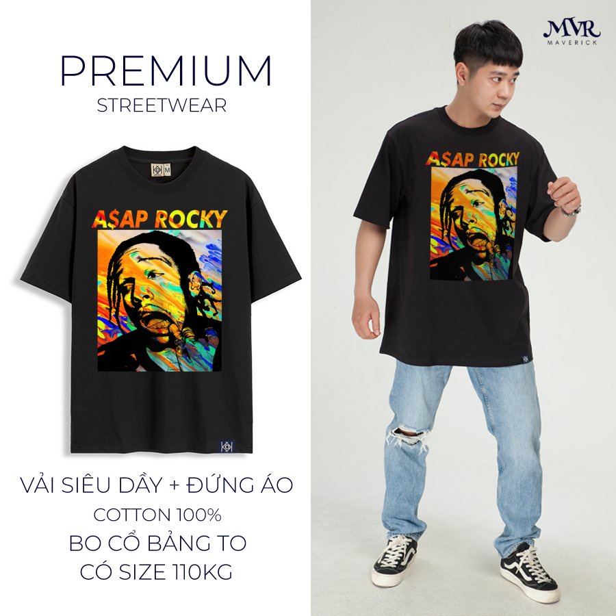 Áo thun Hiphop, Áo Phông Nam Nữ phong cách Streetwear Rapper ASAP ROCKY KK378