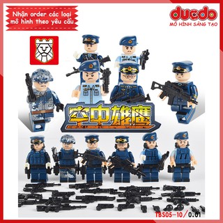 Biệt đội 6 lính cảnh sát SWAT trang bị tối tân nhất - Đồ chơi Lắp ghép Xếp hình Mini Minifigures Army Mô hình TBS 05-10