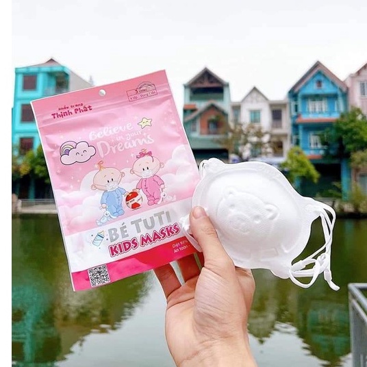 Set 3 Chiếc Khẩu Trang Cho Bé Hình Gấu Sơ Sinh , Khẩu Trang Sơ Sinh Từ 1 - 3 Tuổi