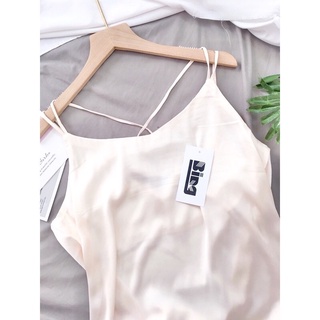 Áo dây chéo basic sơi mảnh vải lụa satin cao cấp nhiều màu