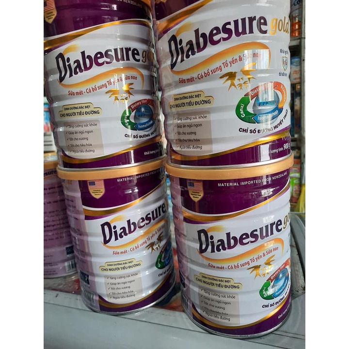 Sữa cho người tiểu đường - Diabesure gold 900g - Sữa dinh dưỡng cho người đái tháo đường - Tiểu đường