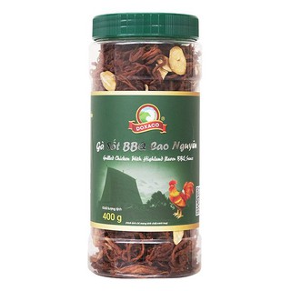 E - Khô Gà Sấy Sốt BBQ Cao Nguyên Doxaco Hũ 400G