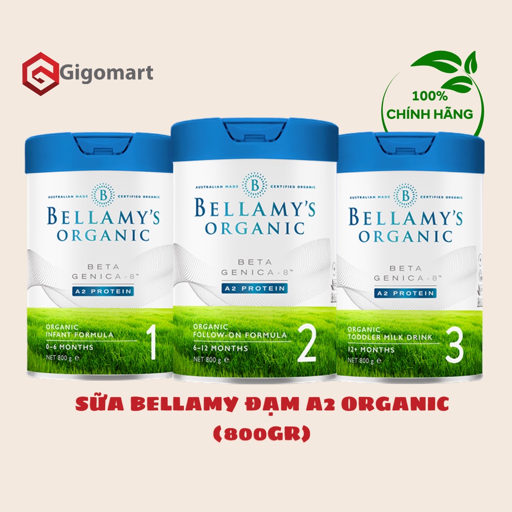 Sữa Bellamy's Organic Beta Genica - 8'' lon 800gr (đủ số)