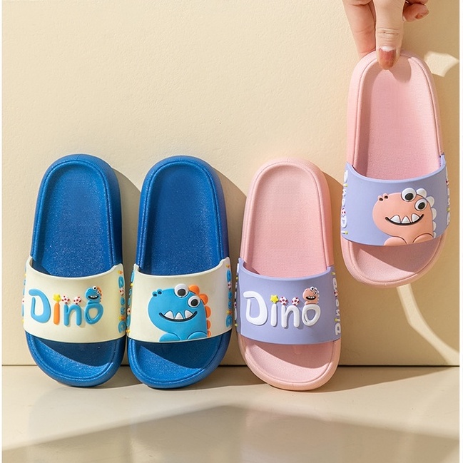Dép lê cho bé trai bé gái hình khủng long, dép quai ngang Dino cho bé từ 3-8 tuổi Tula Store