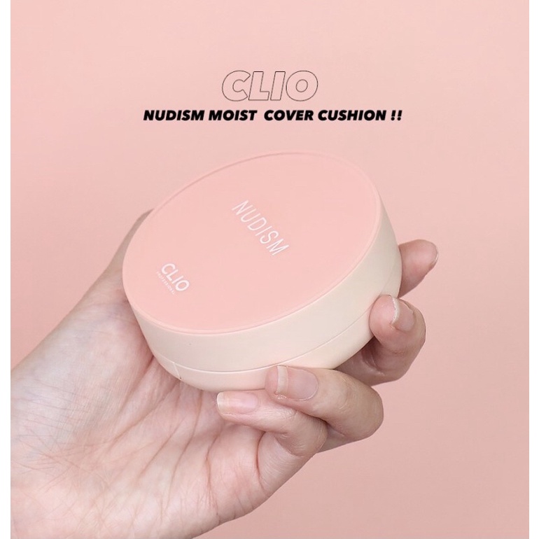 Cushion Clio, Phấn nước trang điểm Clio Nudism Moist Cover giúp da căng bóng, độ che phủ cao (kèm lõi) đủ bill | BigBuy360 - bigbuy360.vn