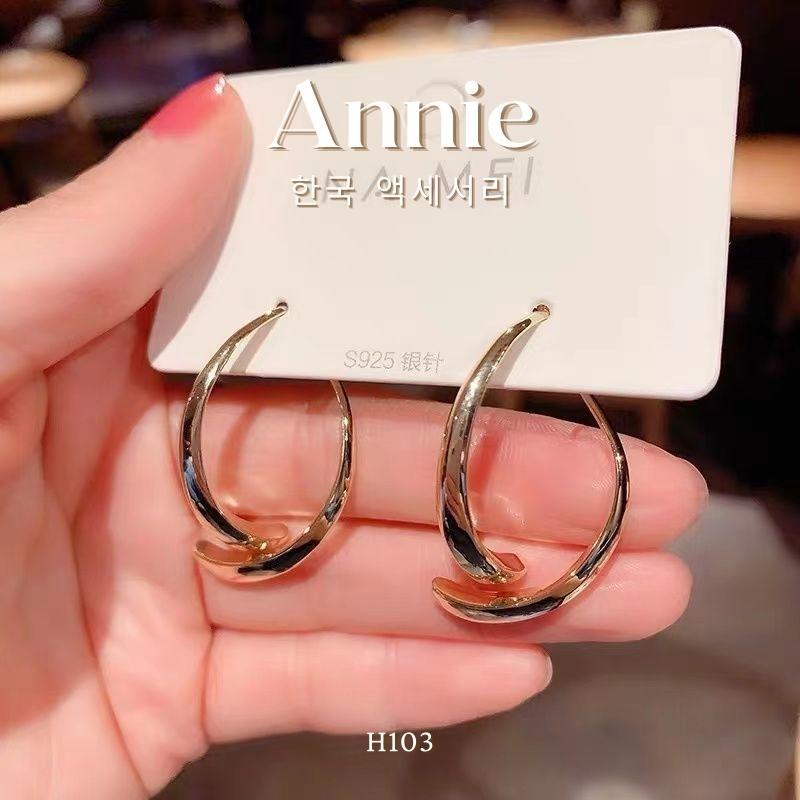Bông tai mạ vàng cách điệu cá tính hottrend 2022 dành cho nữ Annie H103