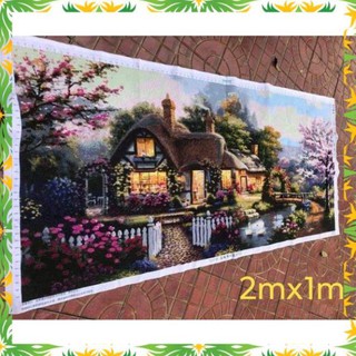 Hot - tranh thêu thành phẩm 2mx1m