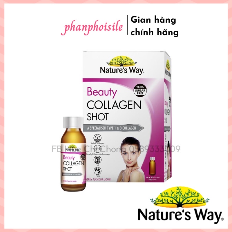 Beauty Collagen Shot Natural Way 50ml ( hộp 10 chai ) Date 2023