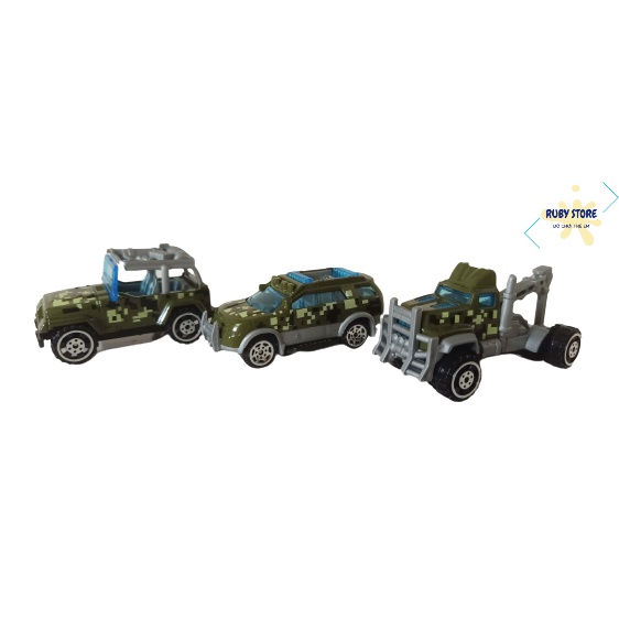 HỘP 8 XE VÀ MÁY BAY CỨU HỎA / QUÂN SỰ BẰNG SẮT DIE-CAST
