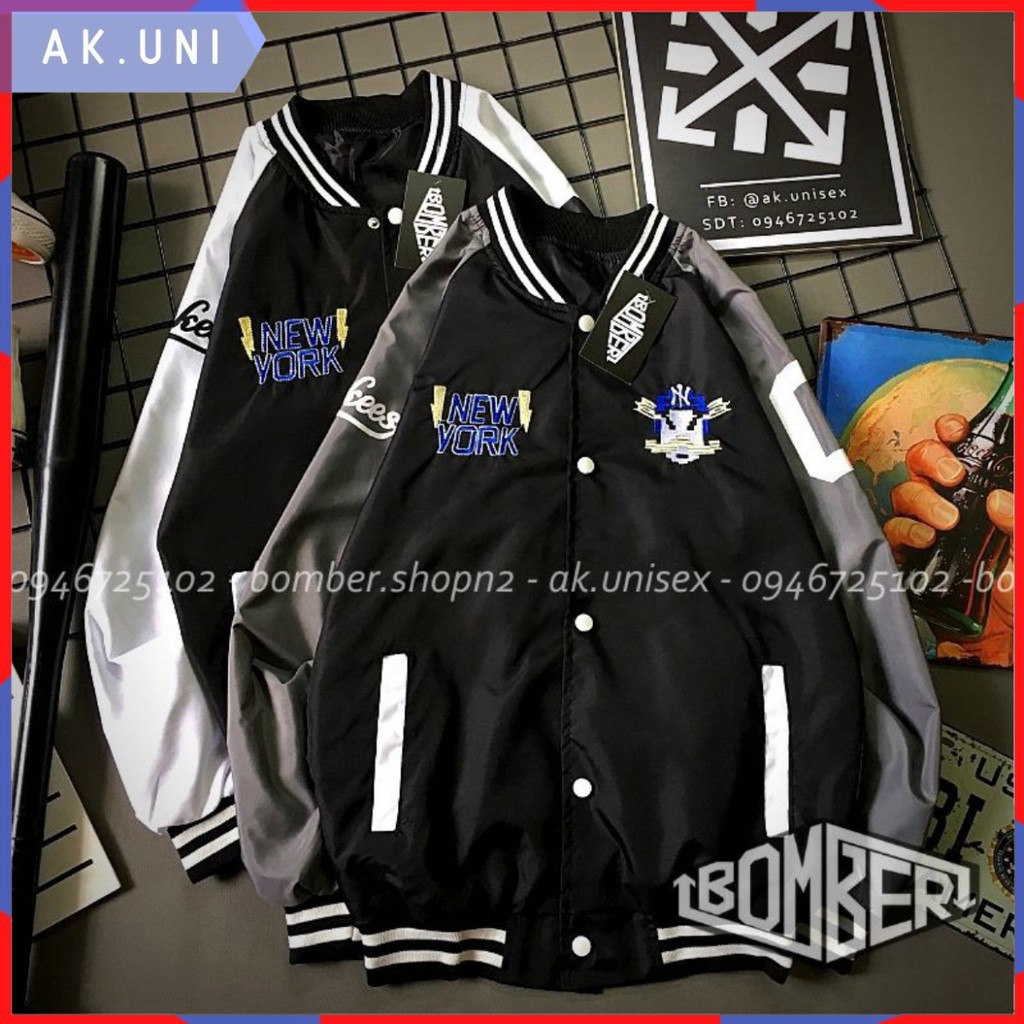 Áo khoác dù logo thêu style bóng chày Unisex dành cho cả nam và nữ MAR02 (AK.U)