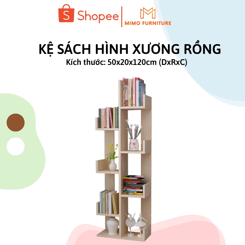 Kệ Để Sách, Kệ Sách Gỗ Hình Xương Rồng Cực Tiện Ích
