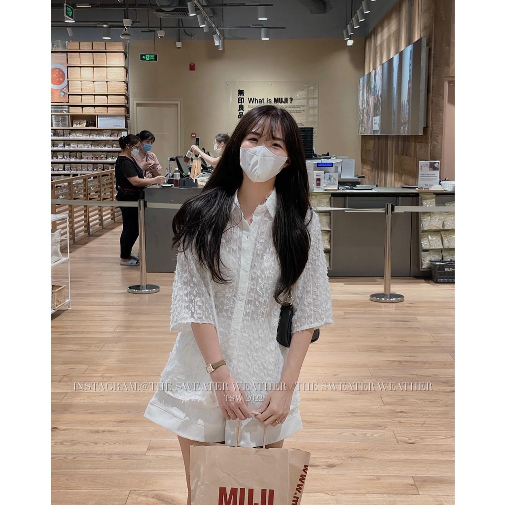 Áo sơ mi voan lông tay lỡ oversize Somitolongcoduc2020/P1K4