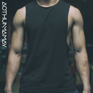 Áo Tanktop Đen Mạ May