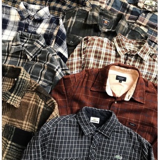 Sơ mi nhung tăm , sơ mi nhung gân 2hand unisex nam nữ nâu 2hand vintage dáng form rộng bấm nút hiệu xịn thời trang big