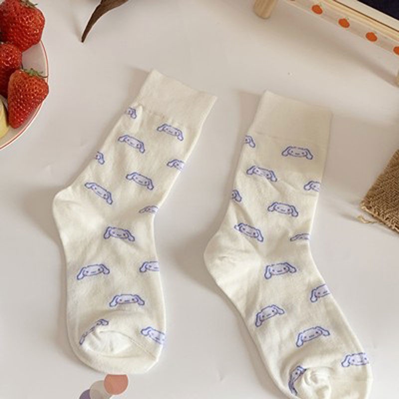 Vớ họa tiết chú chó Cinnamon dễ thương phong cách lolita