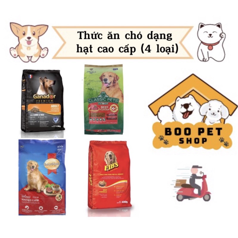 Thức ăn chó dạng hạt cao cấp (4 loại) SmartHeart Adult Ganador Puppy - Fib / Fib's - Classic