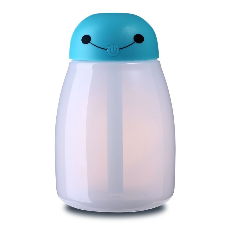 Máy Phun Sương Tạo Ẩm Baymax Mini Đèn Led Rgb 400ml Humi H803 - Màu Xanh Dương